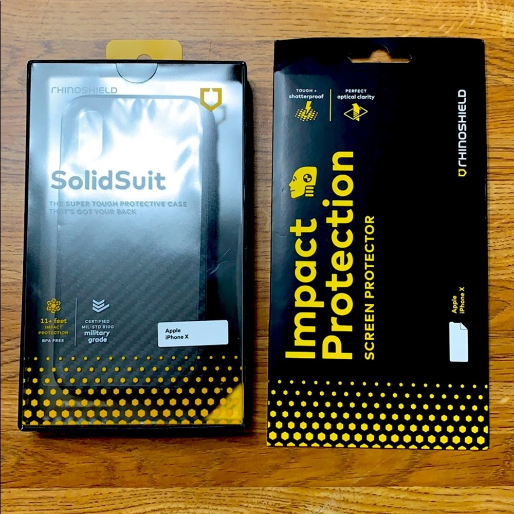 iPhone X Rhinoshield Phone Case & screen protector